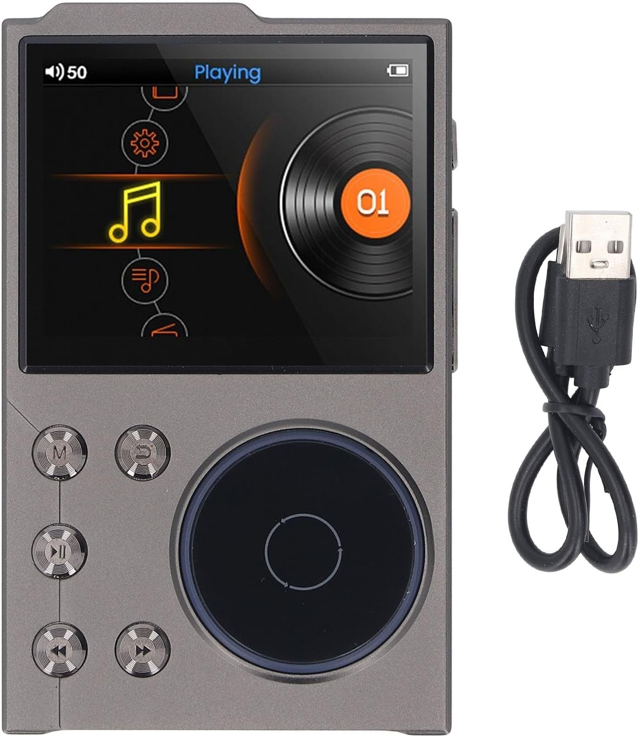 Bluetooth 5.3 MP3 Player HiFi 2.4" HD Screen Retro Scroll Wheel
