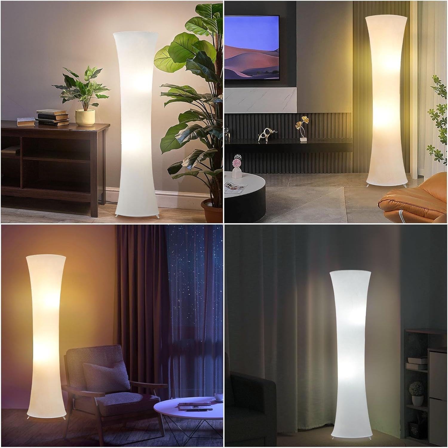 LED Column Floor Lamp 46 Inch Dimmable Colour Temperature Standing Light