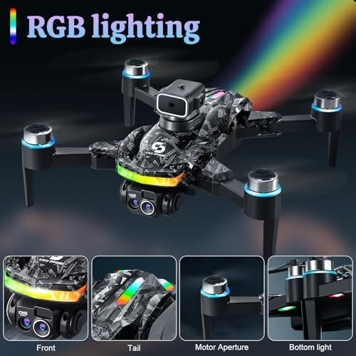 OBEST Mini Drone 1080P Camera Foldable RC Quadcopter 2.4" Screen 2 Batteries
