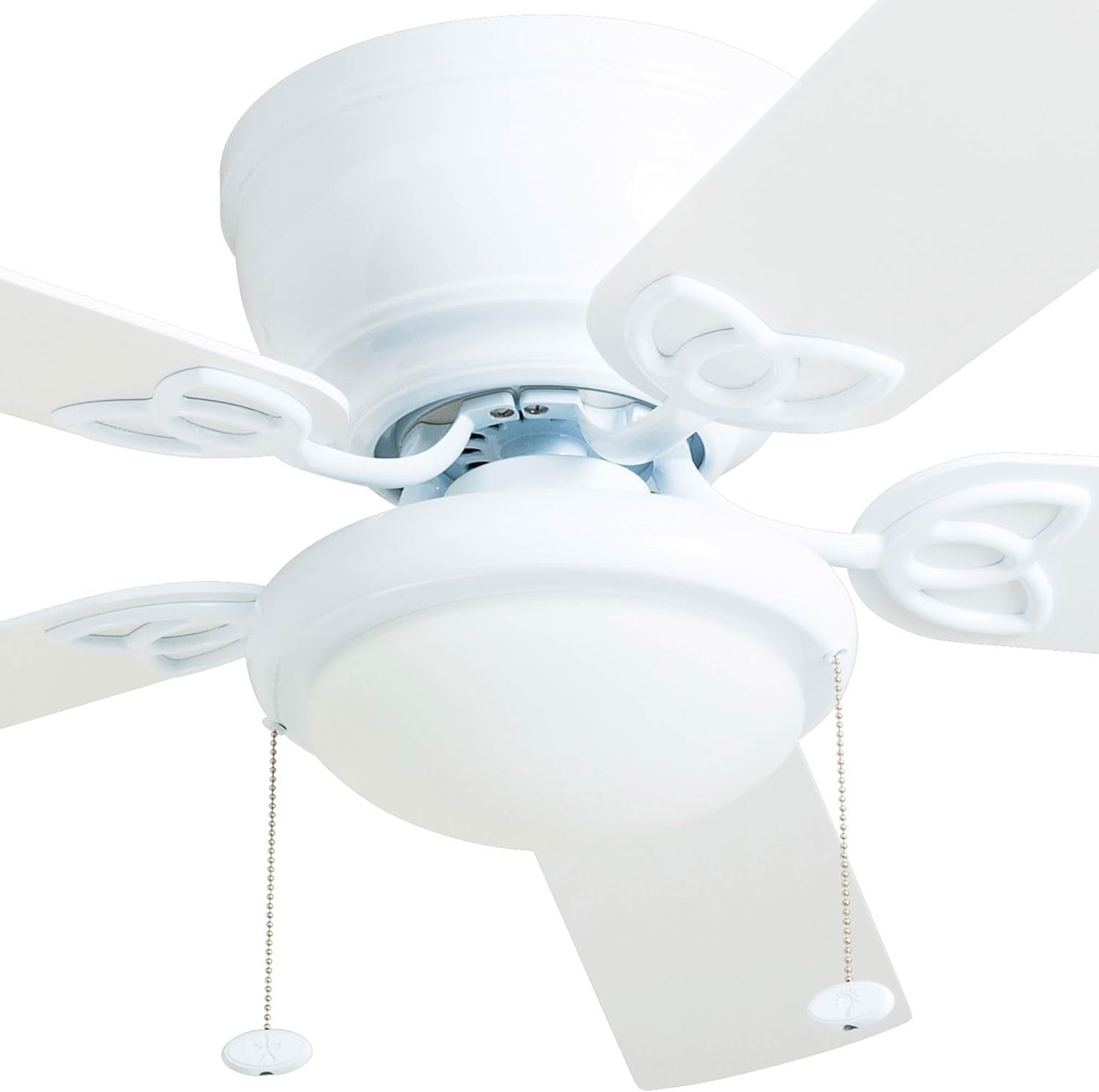 Prominence Home Benton 52" Ceiling Fan, 5 Blades, Remote, Quiet Motor, White