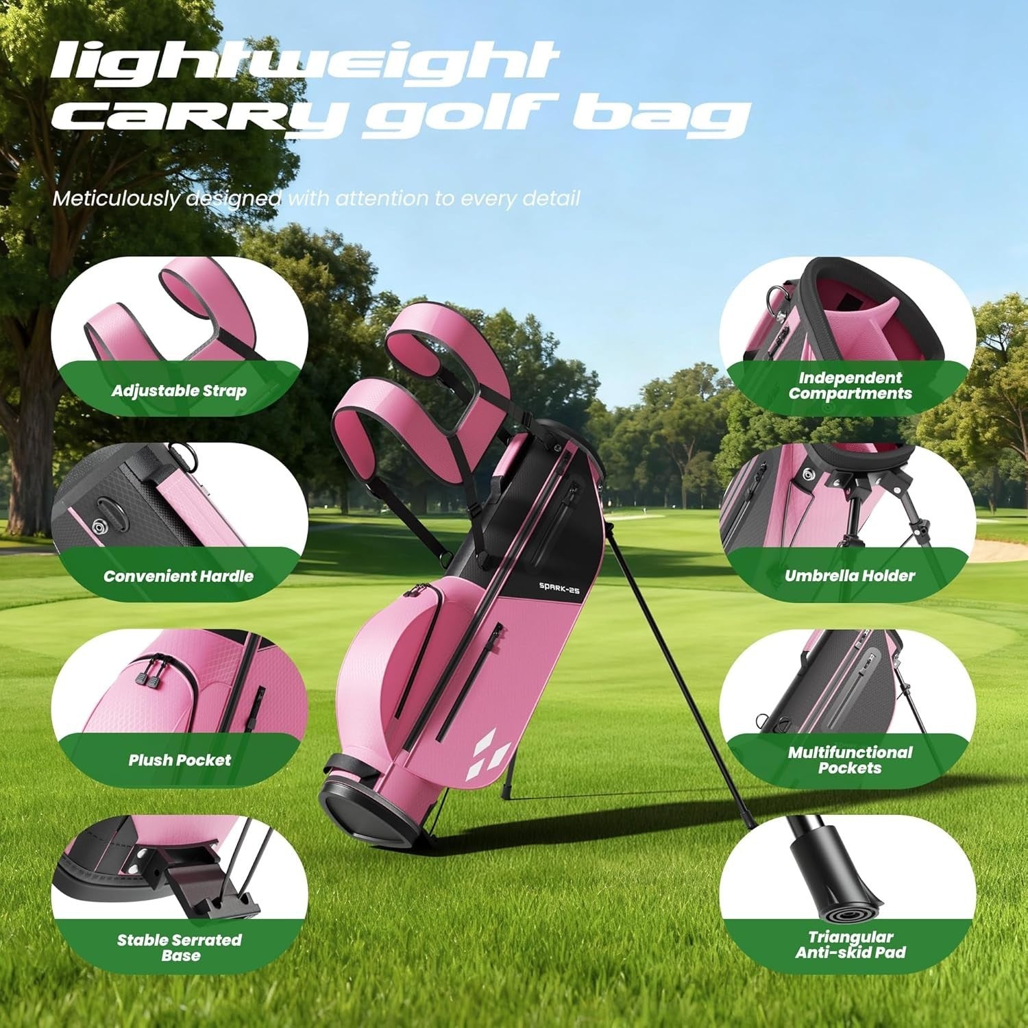 Kids Golf Club Set Ages 9–12 Right Hand Junior Stand Bag Driver Hybrid