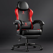 Ergonomic Gaming Chair w/ Pocket Spring Cushion Footrest Massage