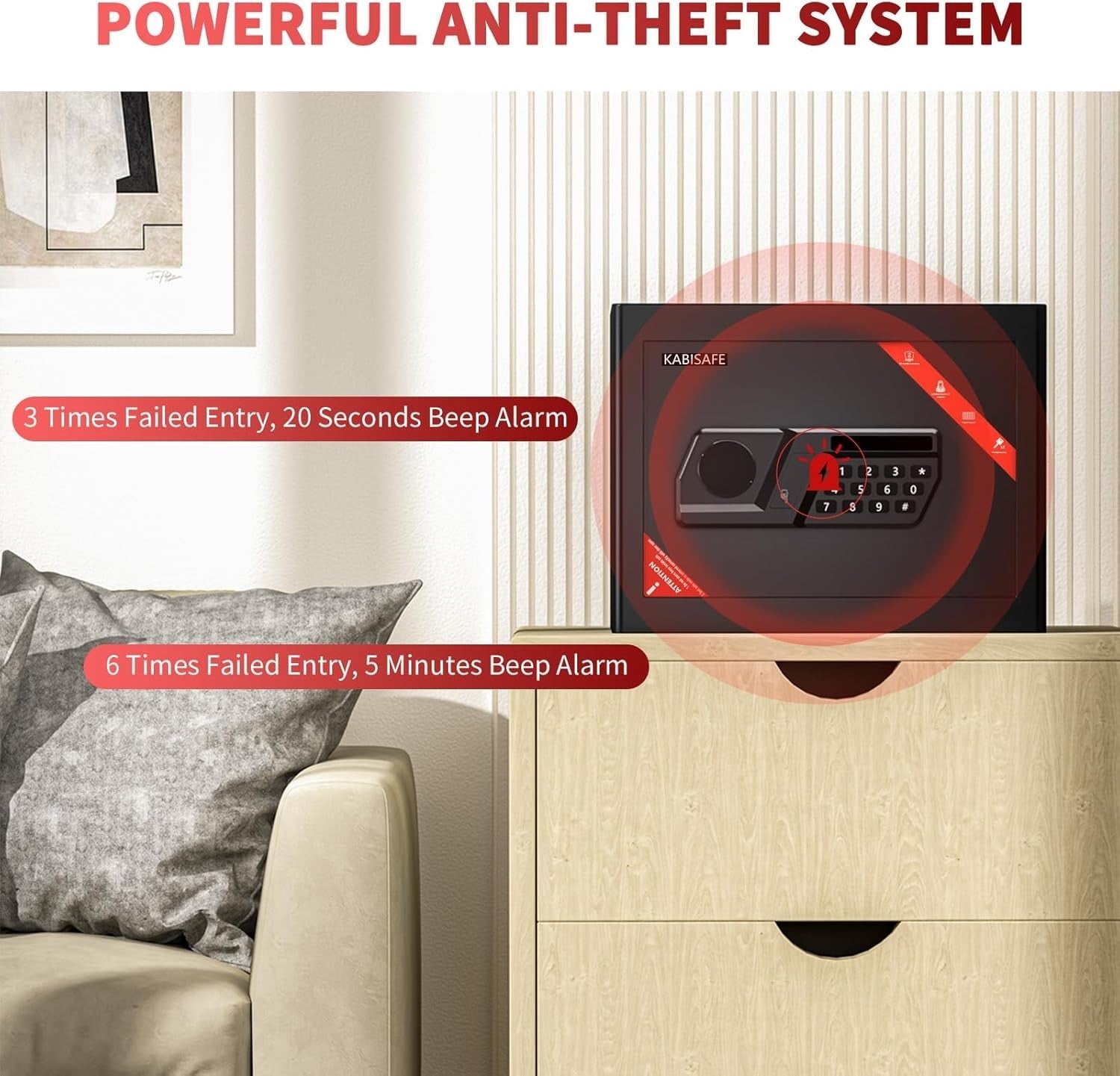 20L Digital Safe Box Electronic Keypad Security Cash Lock Safe