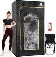 Full Size Portable Steam Sauna Home Spa Box 4L 1600W Fast Heat 16-Level Detox