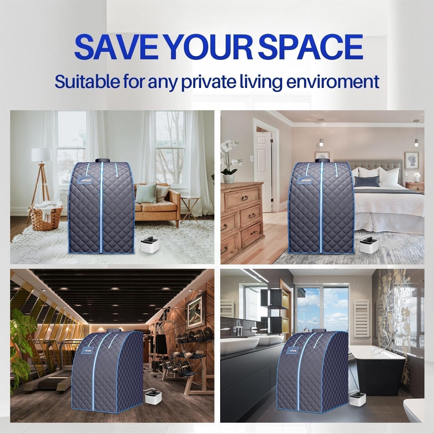 Portable Personal Steam Sauna Tent w/ 1000W Generator, Fast Heating & Remote