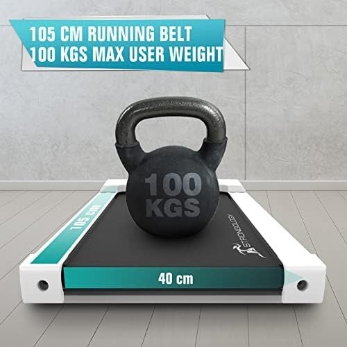 Ultra-Quiet Under Desk Walking Pad 0.8–8km/h Slim Treadmill w/ LED & Remote