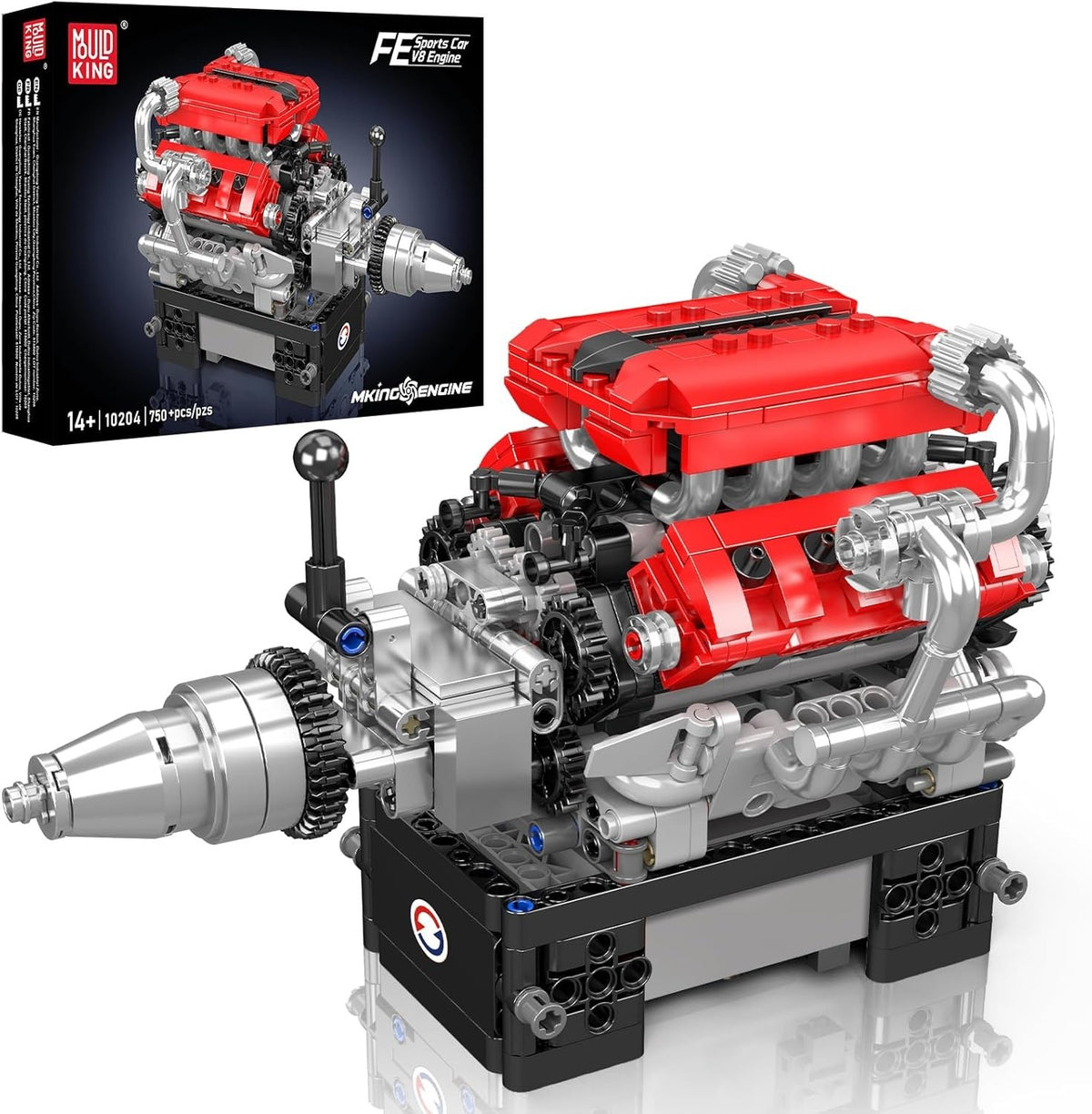 Motorised V8 Engine Model Kit 750PCS STEM Buildable Car Engine Toy