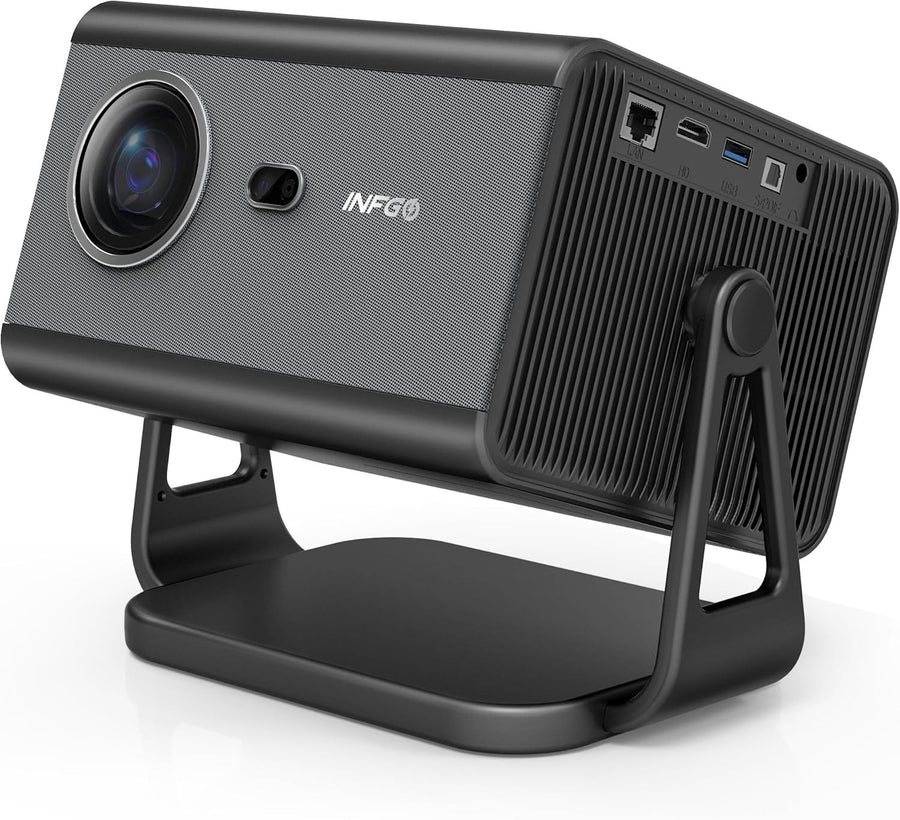 Smart 1080P Projector Android TV 12 Netflix WiFi BT 5.3 Dolby 600 ANSI