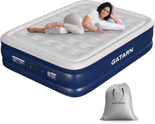 King Size Air Mattress with Built-In Pump, Waterproof, Comfortable & Durable