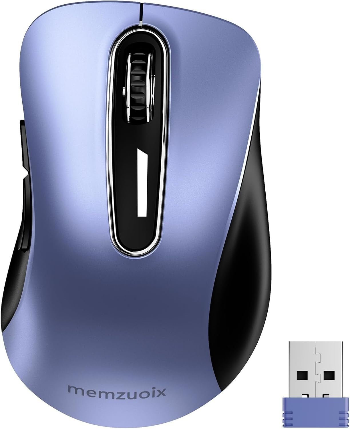 Navy Blue Wireless Mouse 1200 DPI USB 2.4G 5 Button Laptop