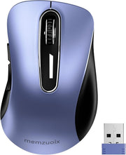 Navy Blue Wireless Mouse 1200 DPI USB 2.4G 5 Button Laptop