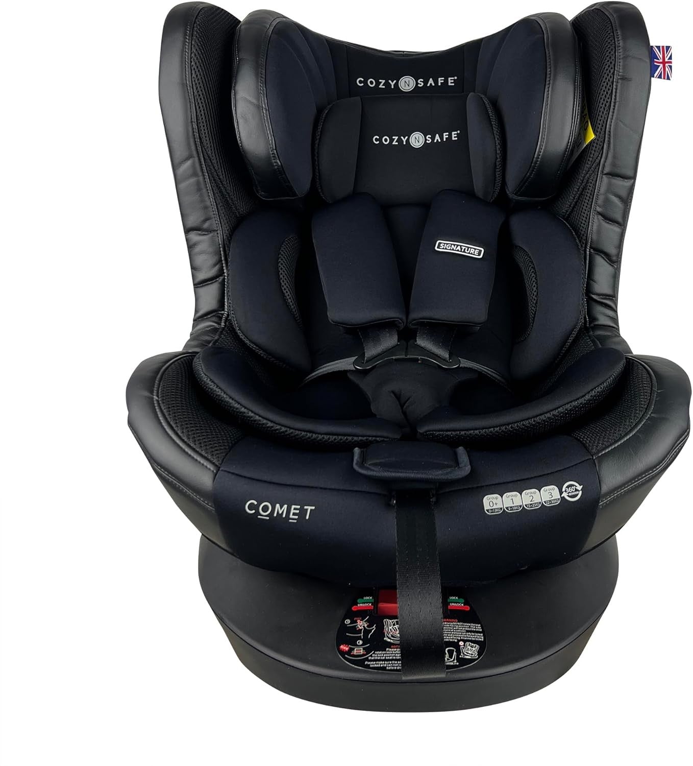 360° Rotating Baby Car Seat ISOFIX Rear & Forward Facing Birth–12 Years