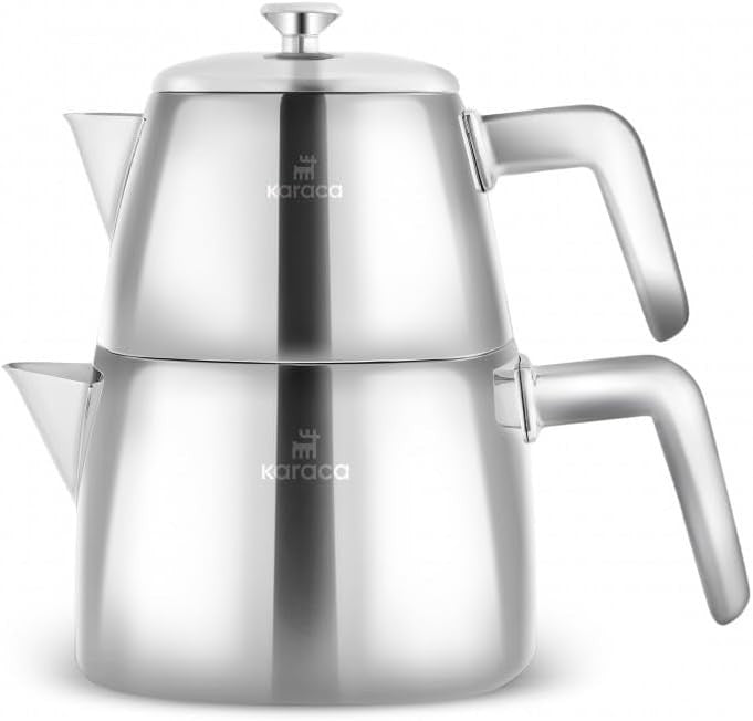 Turkish Tea Maker 3L Stainless Steel Teapot Set Induction Safe Kettle