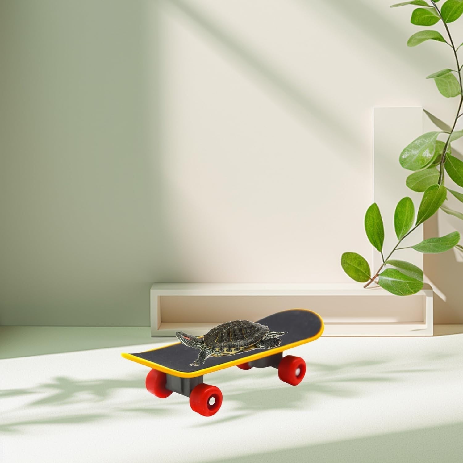 Mini Turtle Training Skateboard Toy Pet Reptile Exercise Board Fun Tiny Skater