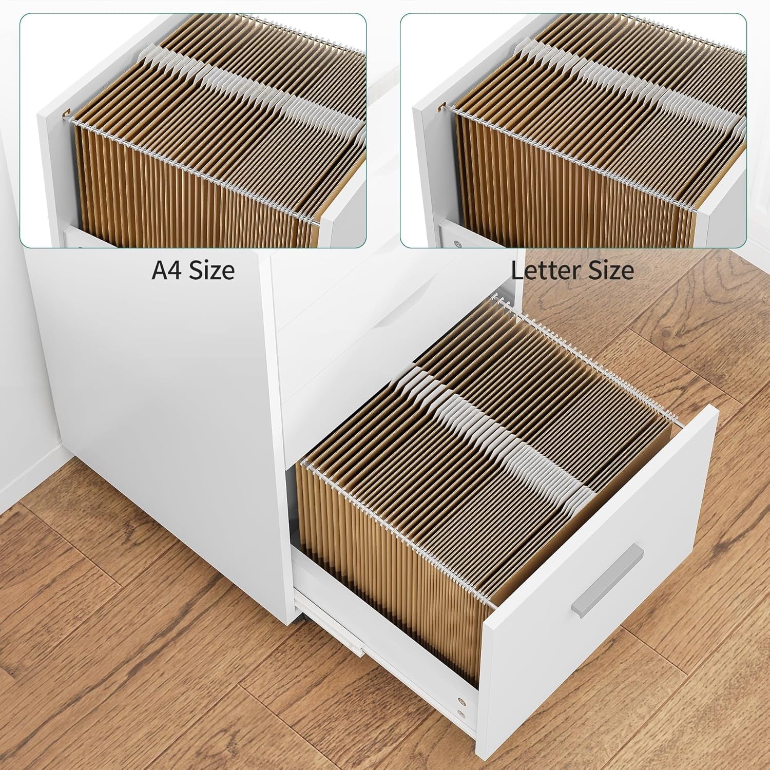 Rolling 4 Drawer File Cabinet Under Desk Storage Printer Stand Wheels