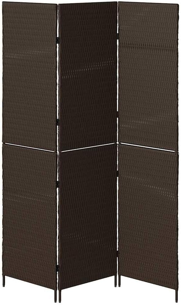 Brown Rattan Folding Room Divider Screen – 4 Panel Privacy Partition 180cm