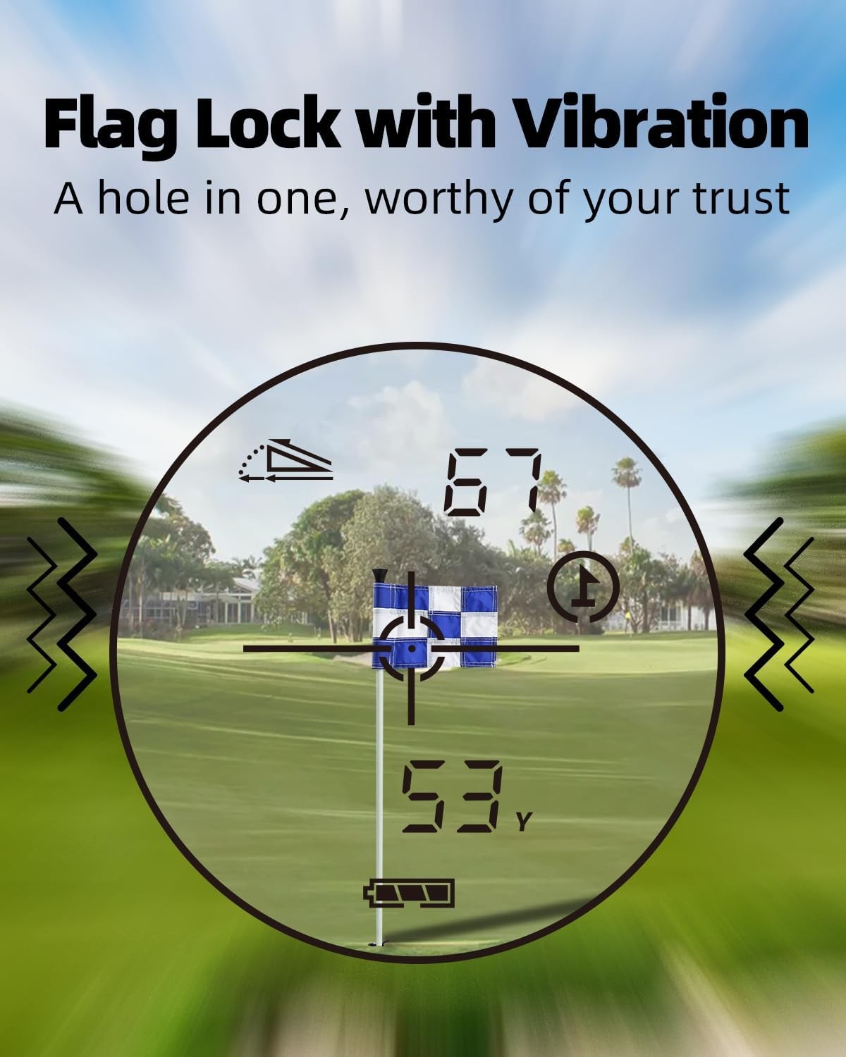 Golf Laser Rangefinder 1000 Yards Slope Angle Flag Lock Vibration