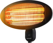 Wall-Mount Quartz Heater 2000W IPX4 Waterproof Outdoor Patio Safe Heat