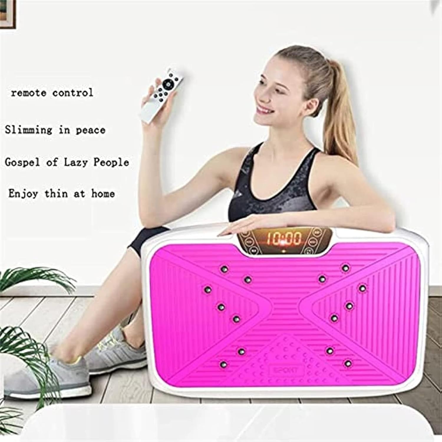 400W Vibration Plate Exercise Machine 99 Levels Remote 400lb