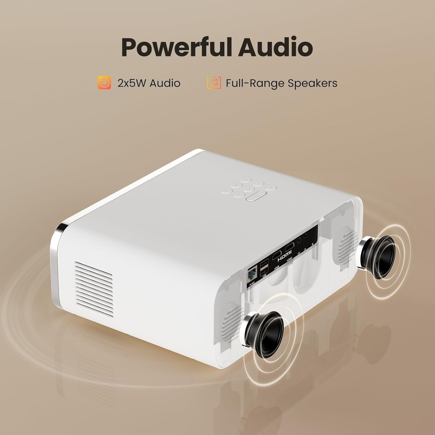 Mini 4K Projector 1000 ANSI Lumens WiFi 6 Bluetooth Auto Focus HD