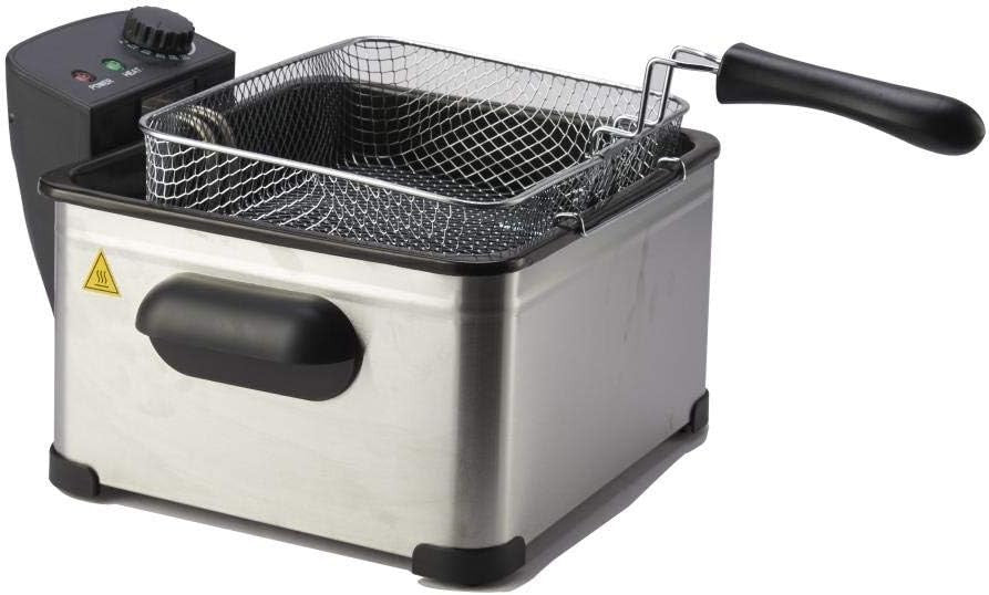 2000W 5L Stainless Steel Deep Fat Fryer Chip Pan View Window Cool Zone