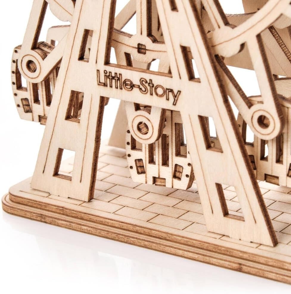 3D Wooden Ferris Wheel Puzzle Model DIY Kit for Kids & Adults