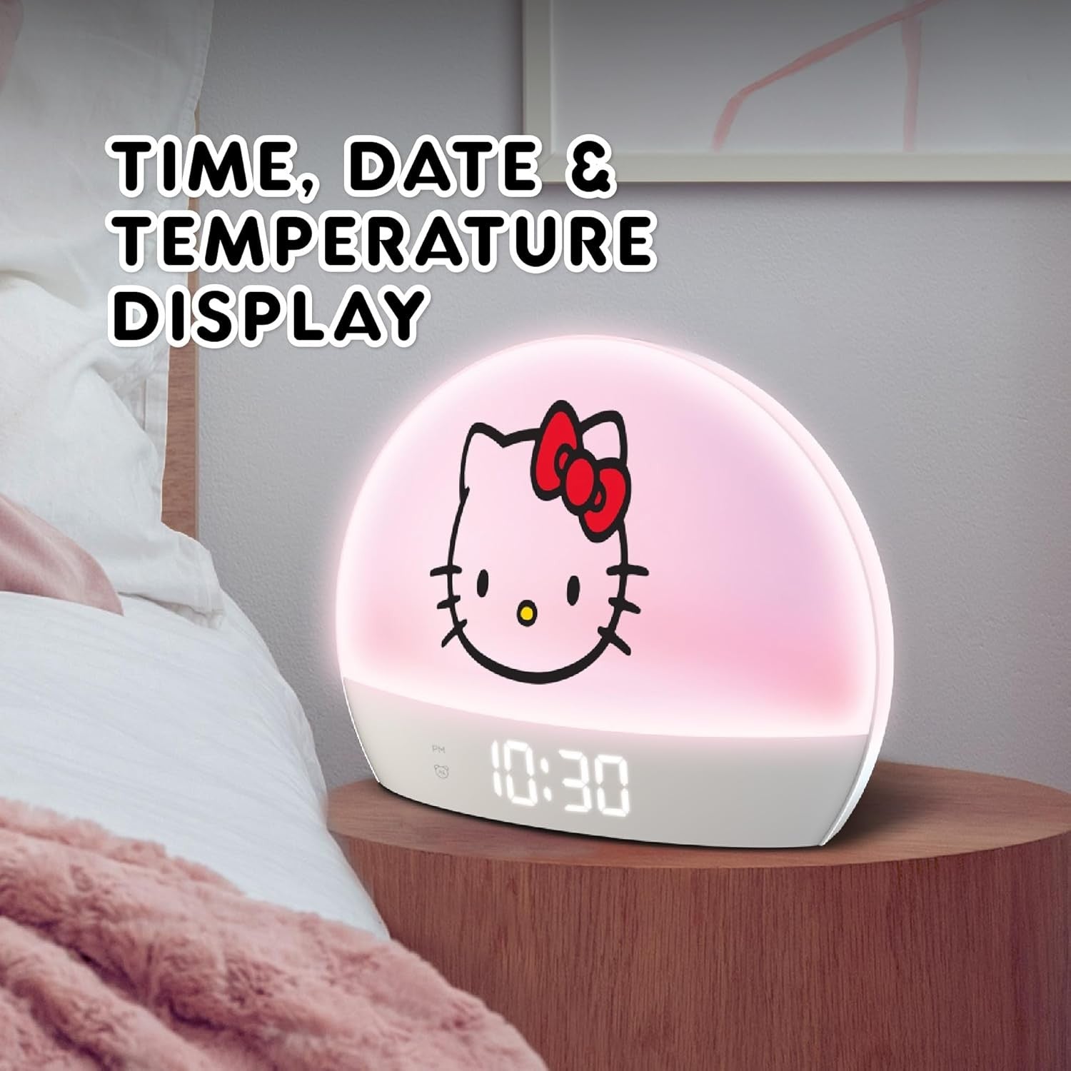 Sunrise Alarm Clock Kids Multicolor Night Light USB LED Snooze White