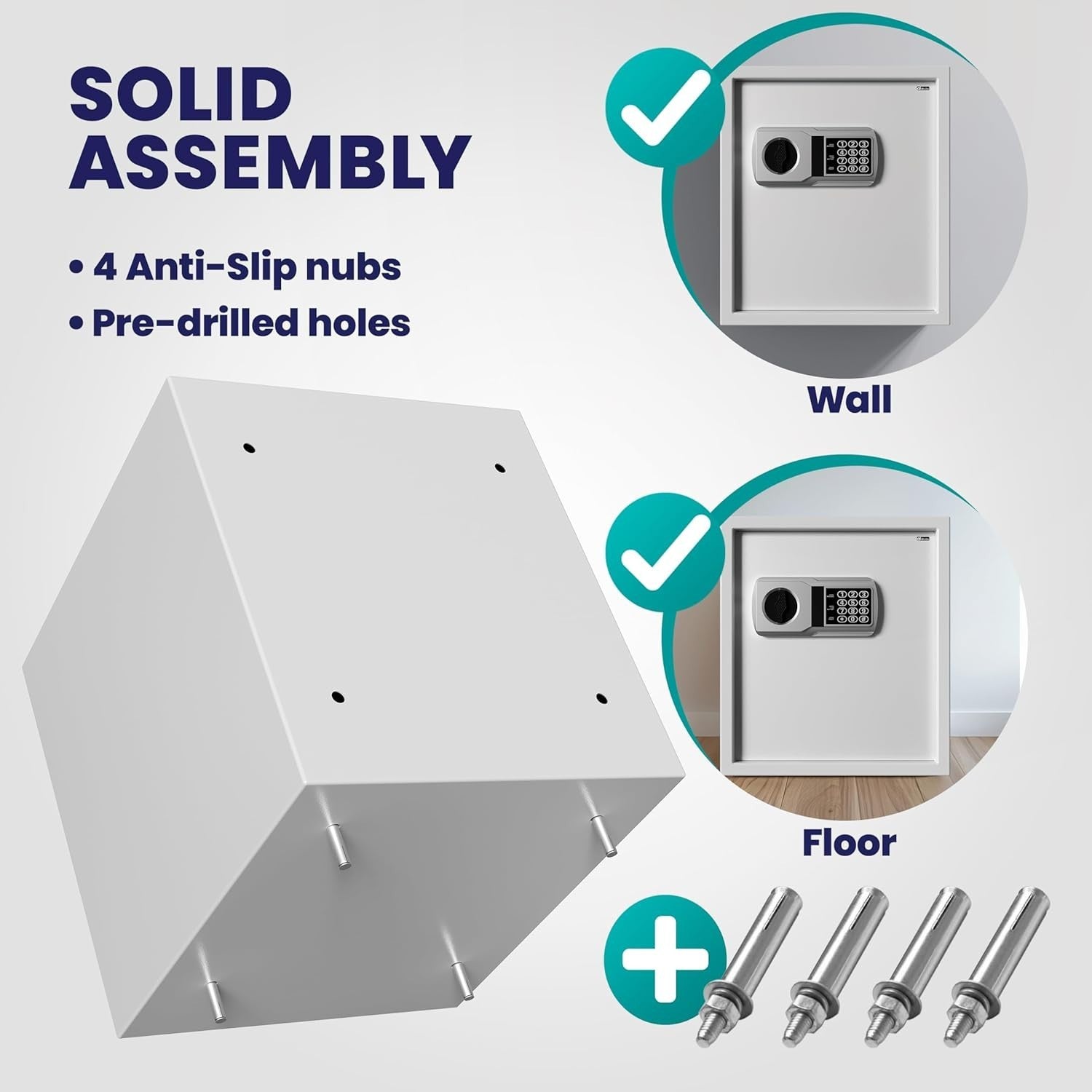 Electronic Safe Digital Keypad Lock 45L Steel Security Cash Safe Box