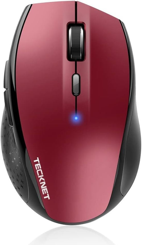 Wireless Bluetooth Mouse 4800DPI Ergonomic Silent Click Long Battery Red