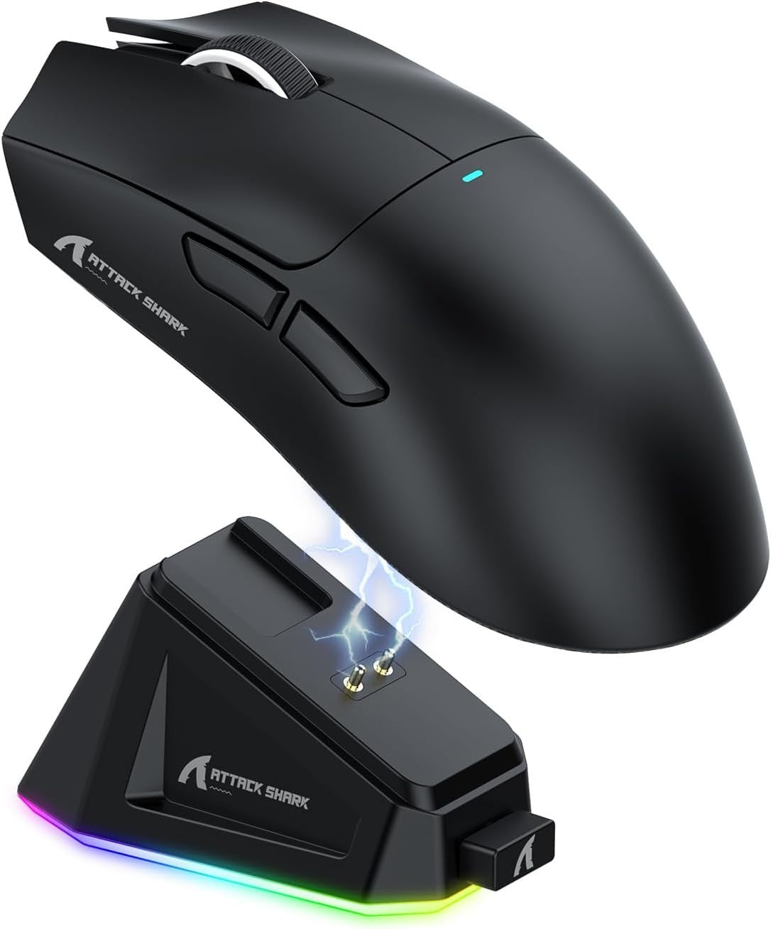 Wireless Gaming Mouse 22000 DPI RGB Dock BT 2.4G USB Black