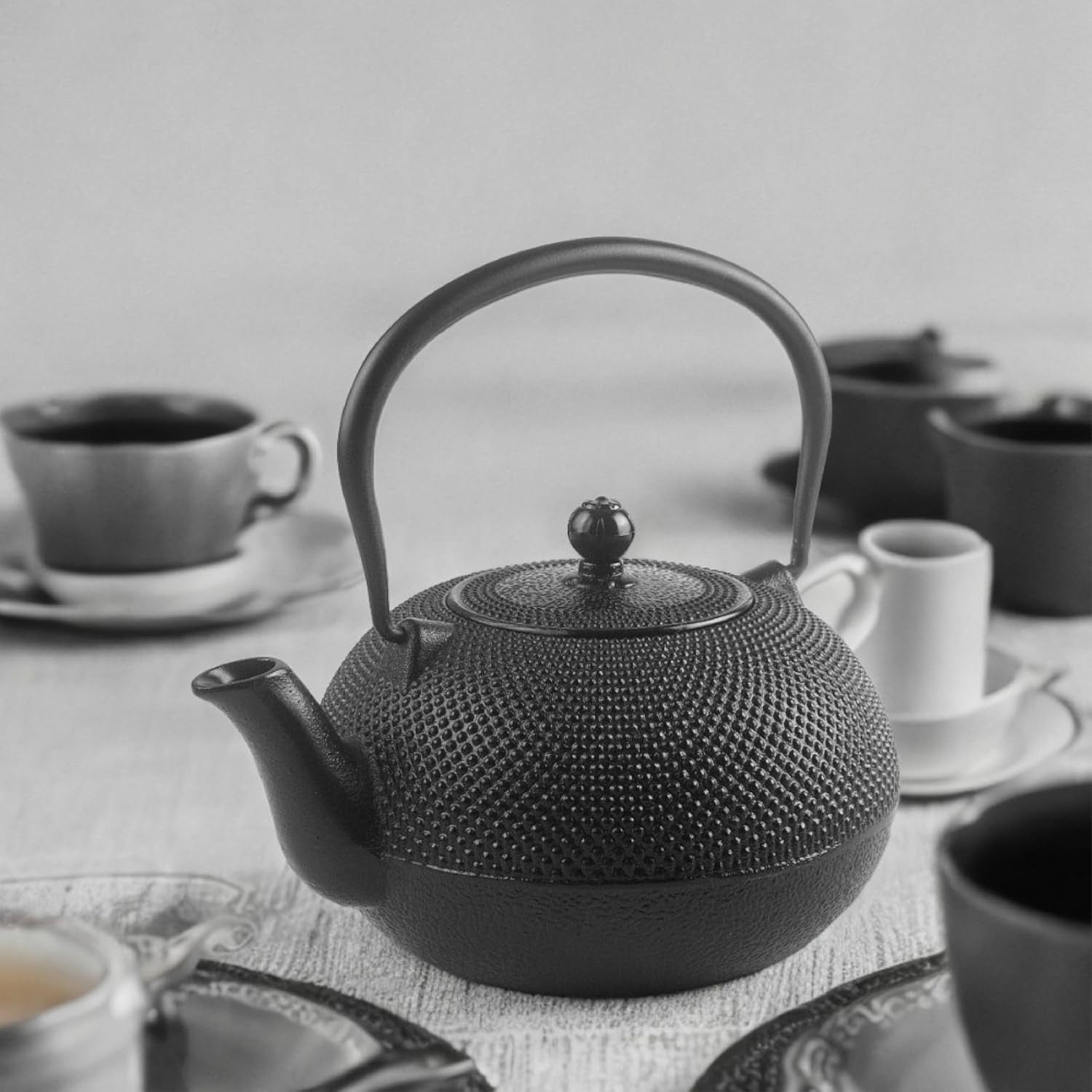 Cast Iron Teapot 720ml with Stainless Steel Infuser Enamel Interior