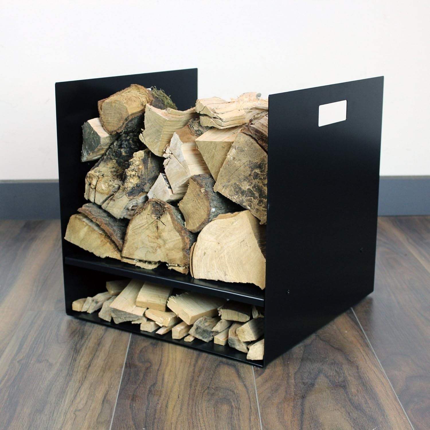 Heavy Duty Steel Firewood Log Holder Rack – Indoor Outdoor Storage 40cm