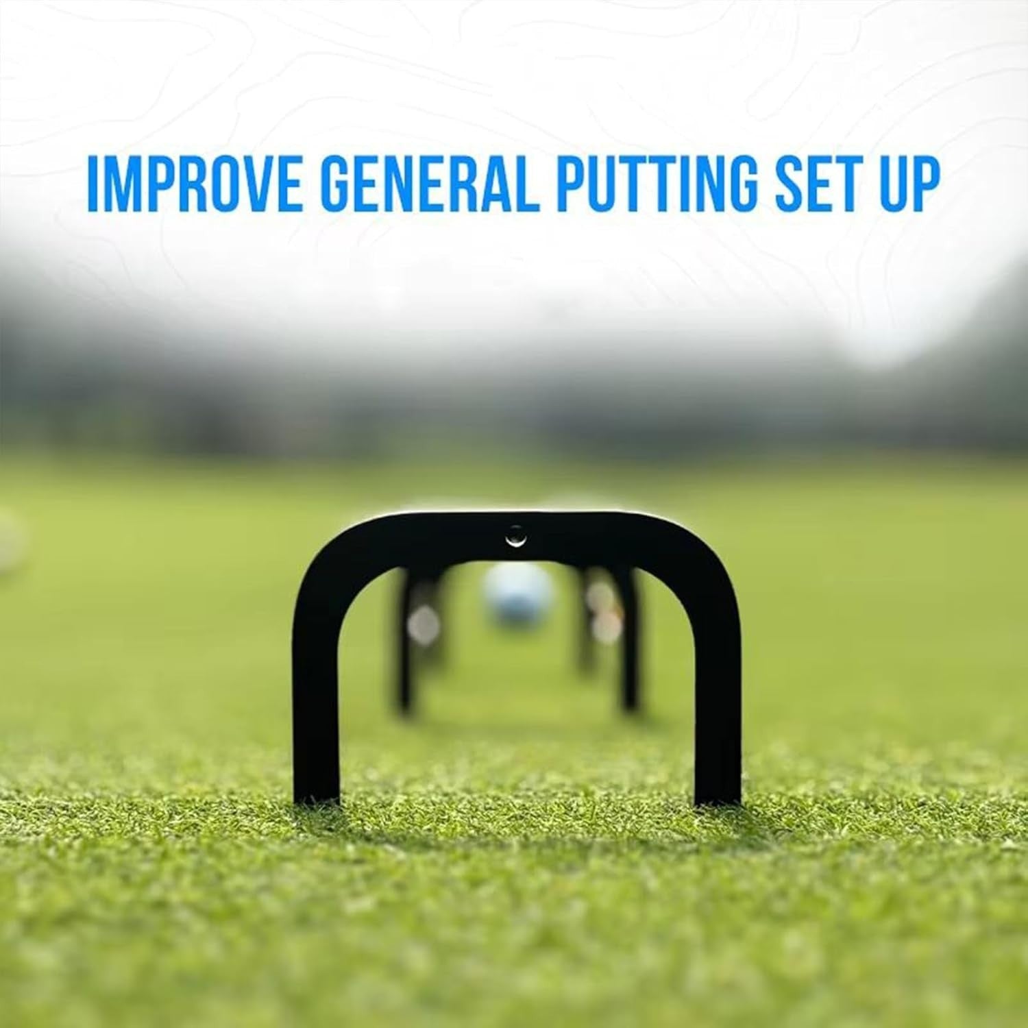 Golf Putting Mat Training Kit Portable Indoor Outdoor Home Practice Set