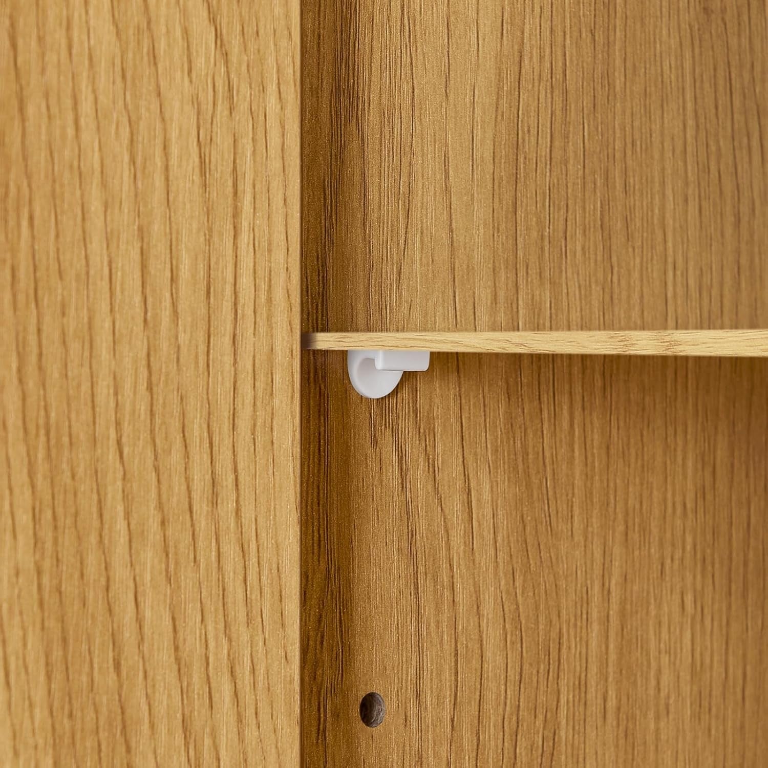 Light Oak Bathroom Vanity Cabinet 60cm Under Sink Storage Unit with Double Doors