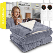 King Size Electric Heated Throw Dual Control 230x250cm Washable