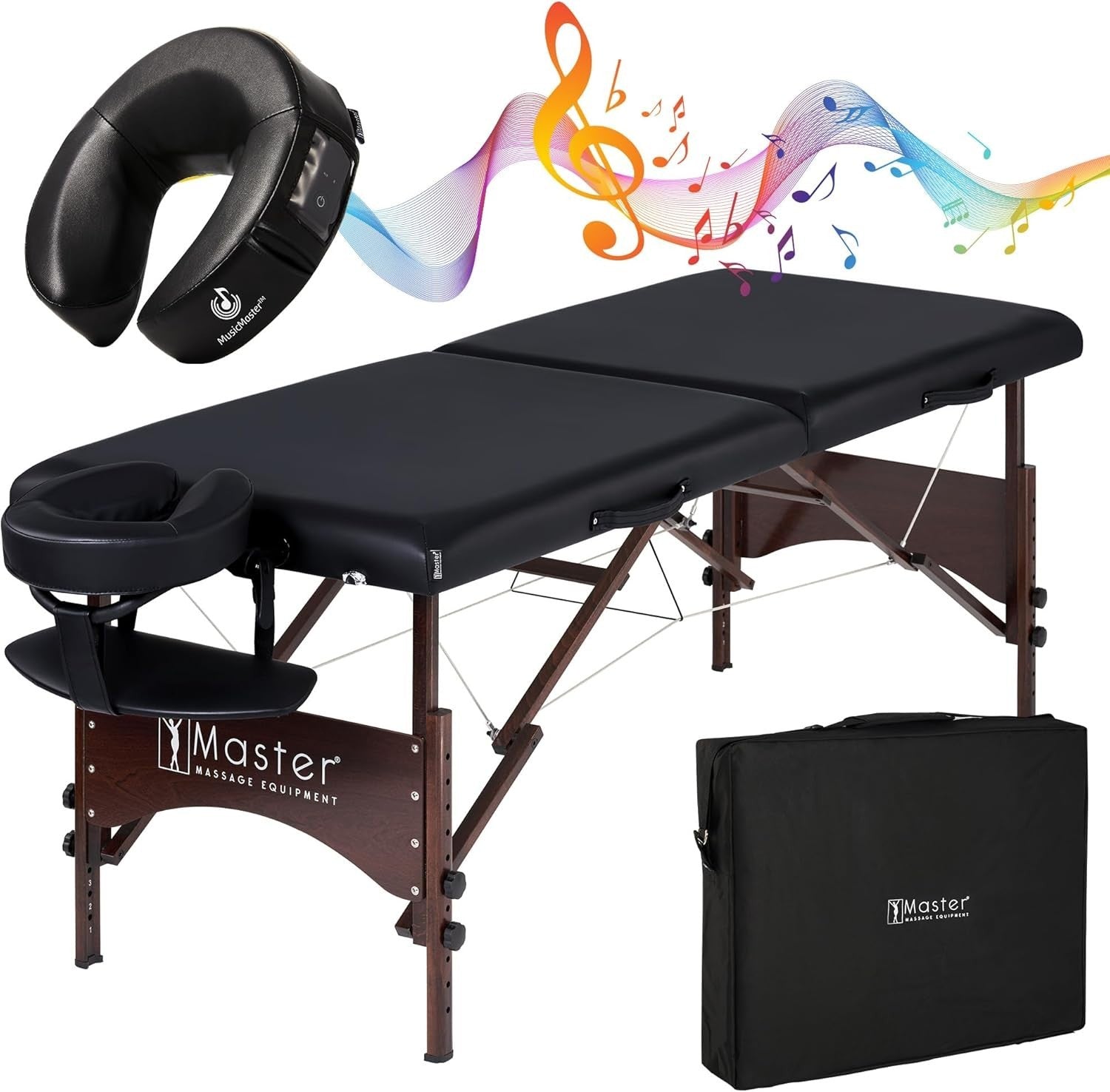 71cm Portable Massage Table w/ Bluetooth Music Cushion | Pro Foldable Spa Bed