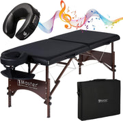 71cm Portable Massage Table w/ Bluetooth Music Cushion | Pro Foldable Spa Bed