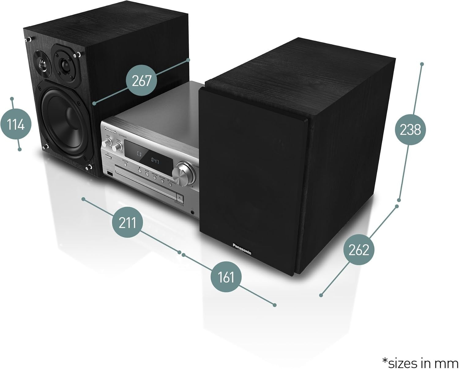 120W Micro Hi-Fi System | Bluetooth, DAB+ Radio, CD, USB DAC, 3-Way Speakers