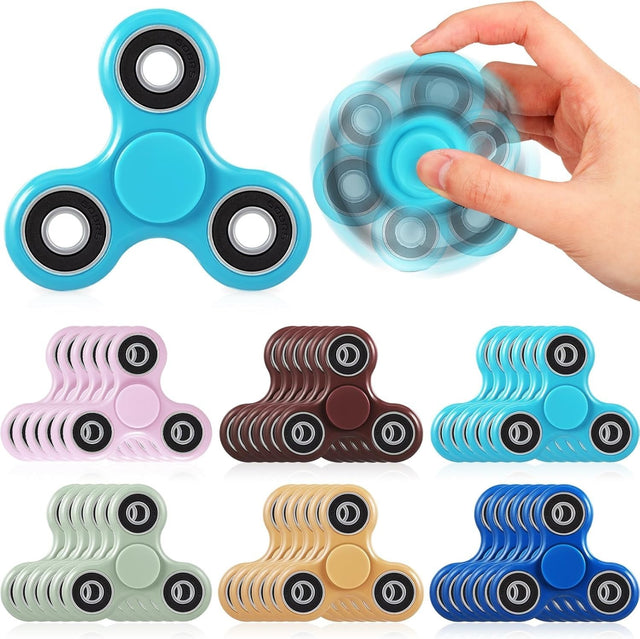84 Pack Fidget Spinner Toys Bulk Sensory Stress Relief ADHD 6 Colors