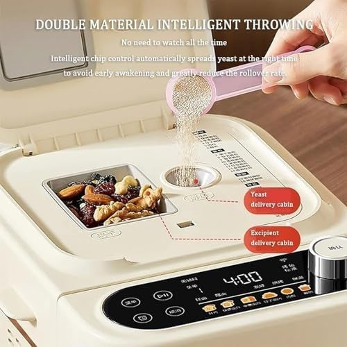 Automatic Bread Maker with 26 Preset Functions, Timer & Adjustable Crust