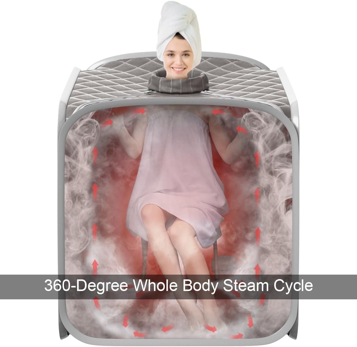 Portable Steam Sauna Tent – Full Body Spa w/ Chair, Foot Roller & Remote