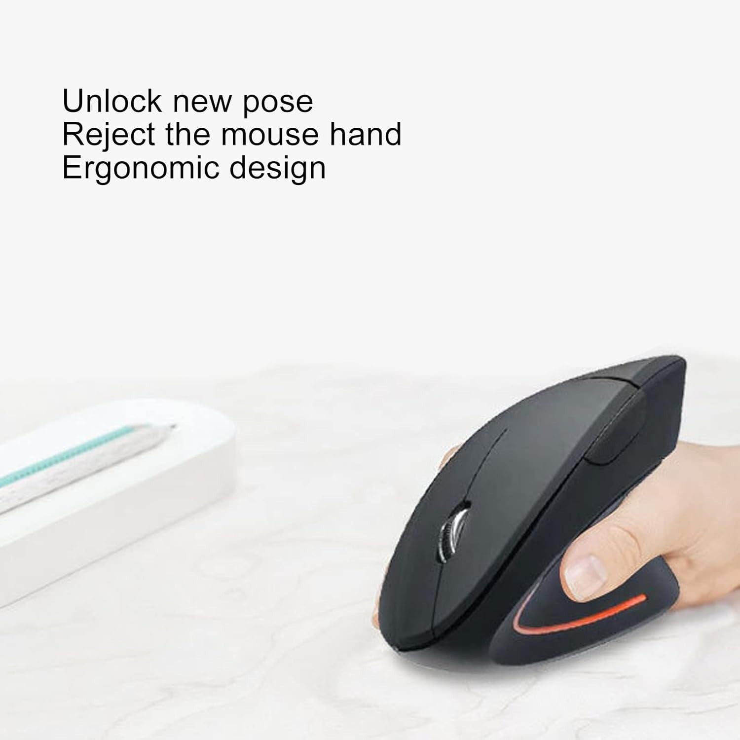 Vertical Ergonomic Wireless Mouse 2.4G Adjustable DPI Gaming Office