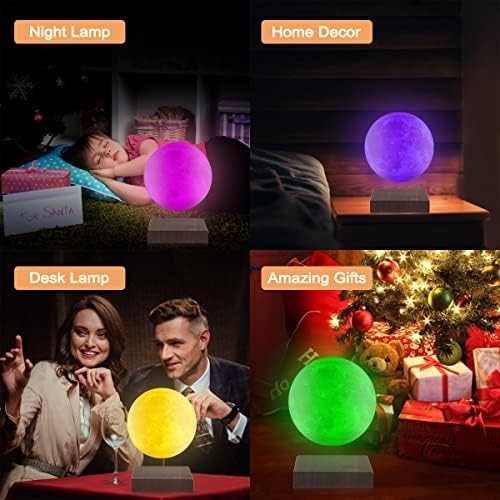 Levitating 3D Moon Lamp 16 Colors Multicolor Magnetic Floating Night Light