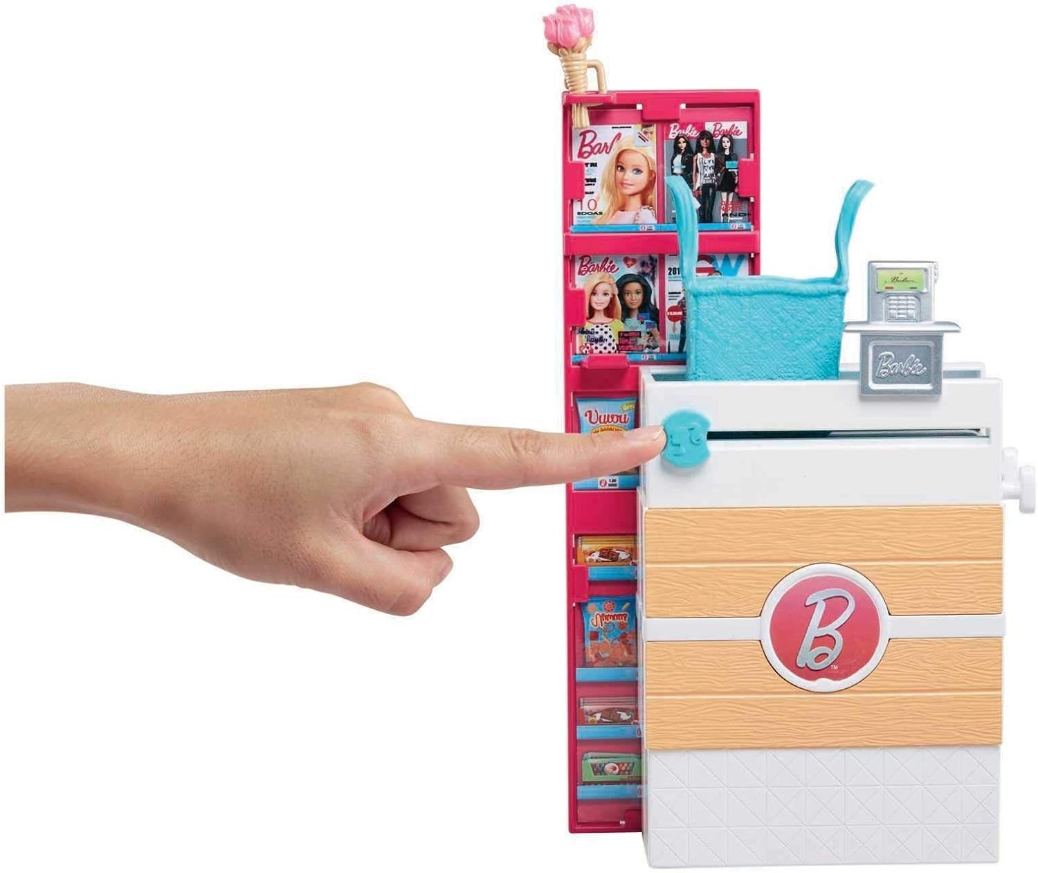 Fashion Doll Grocery Store Playset Rolling Cart Working Conveyor