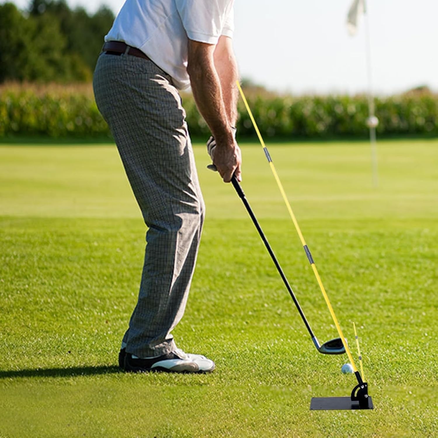 Golf Alignment Stick Holder Set Swing Trainer Posture Corrector