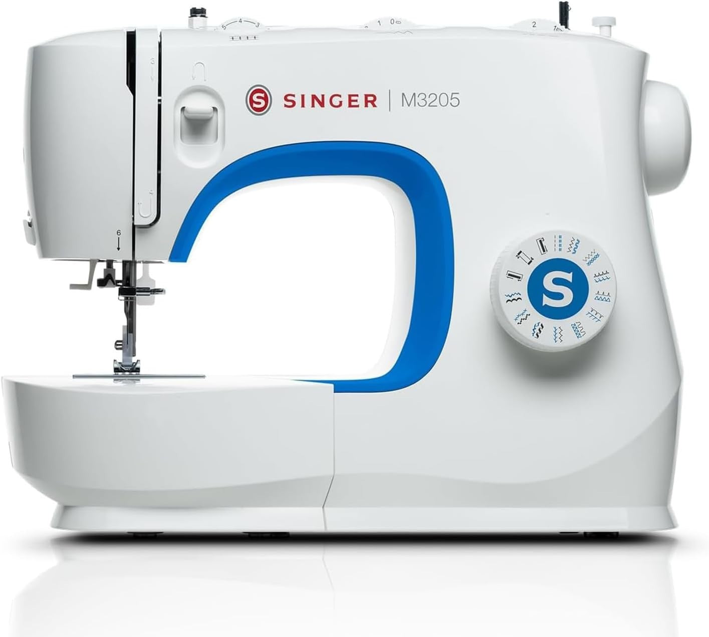 32 Stitch Sewing Machine Automatic Buttonhole Free Arm White