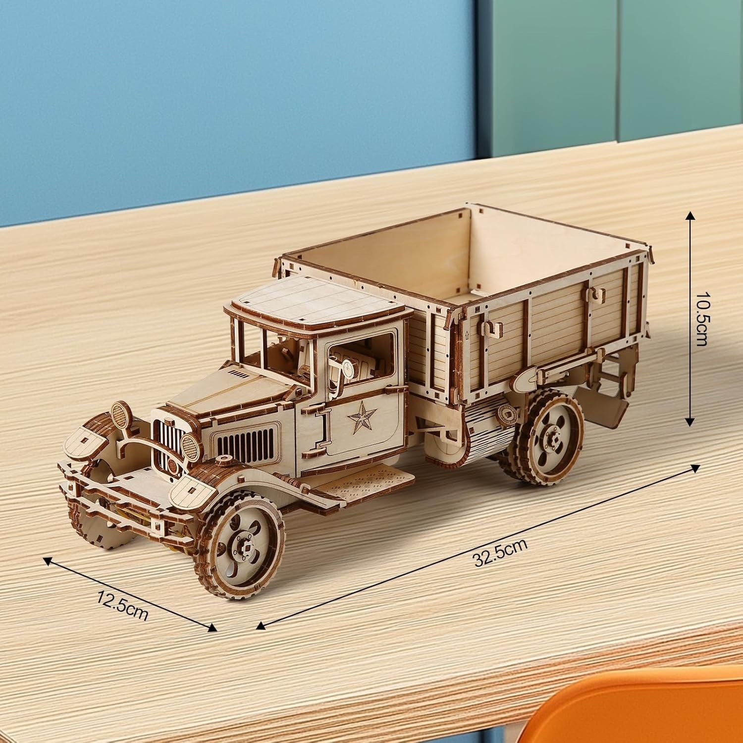 3D Wooden Truck Puzzle Model Kit DIY Vehicle Building Set Home Decor
