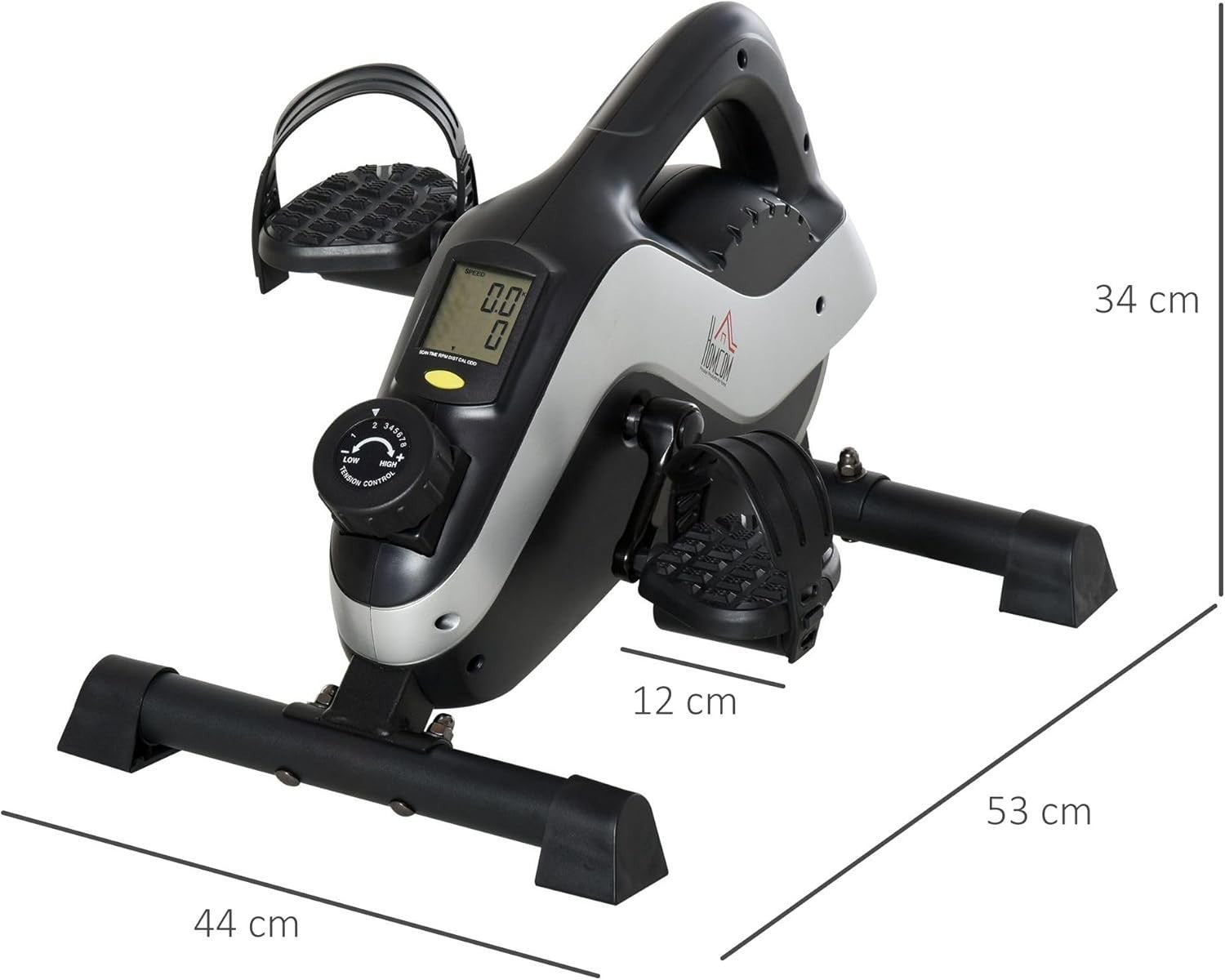 Magnetic Mini Pedal Exerciser 8 Resistance Levels LCD Arm Leg Bike