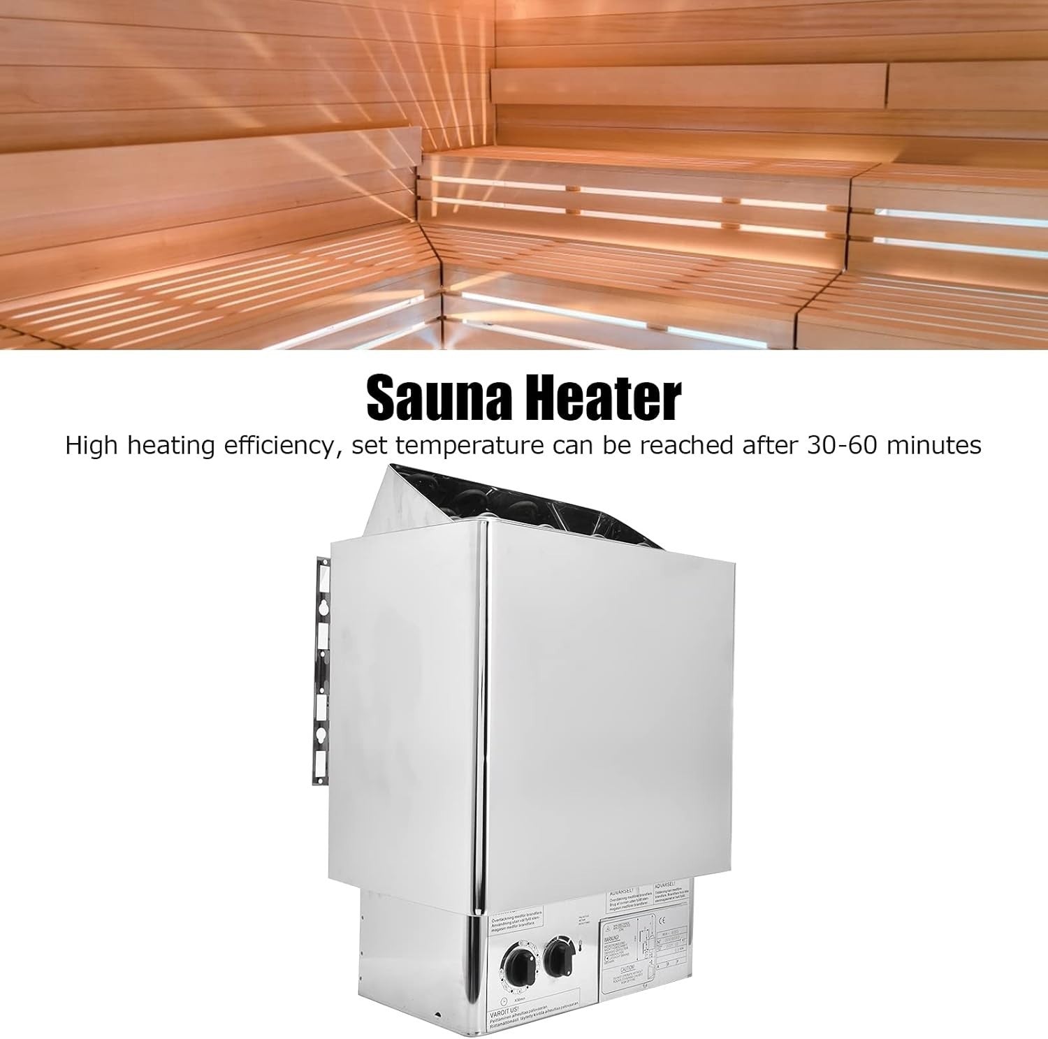 6KW Electric Sauna Heater 220V – Stainless Steel Sauna Stove w/ Internal Control