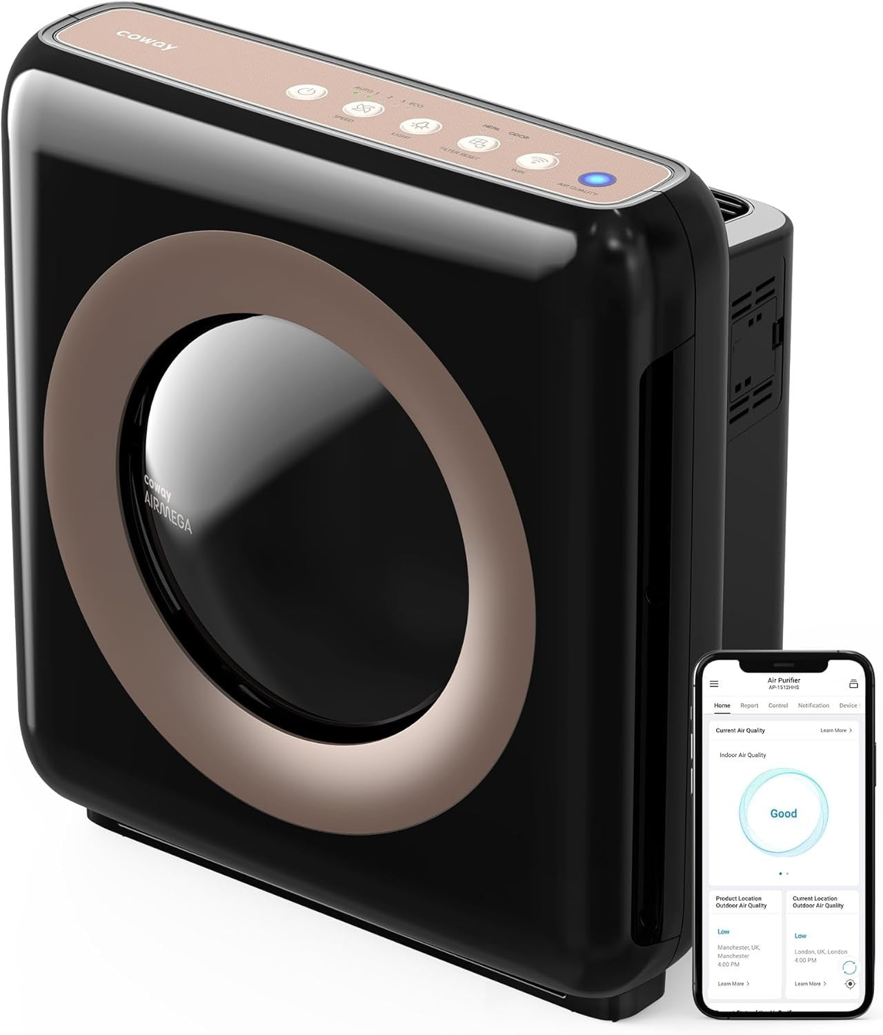 Smart WiFi Air Purifier 421m³/h Large Room Allergy HEPA Alexa